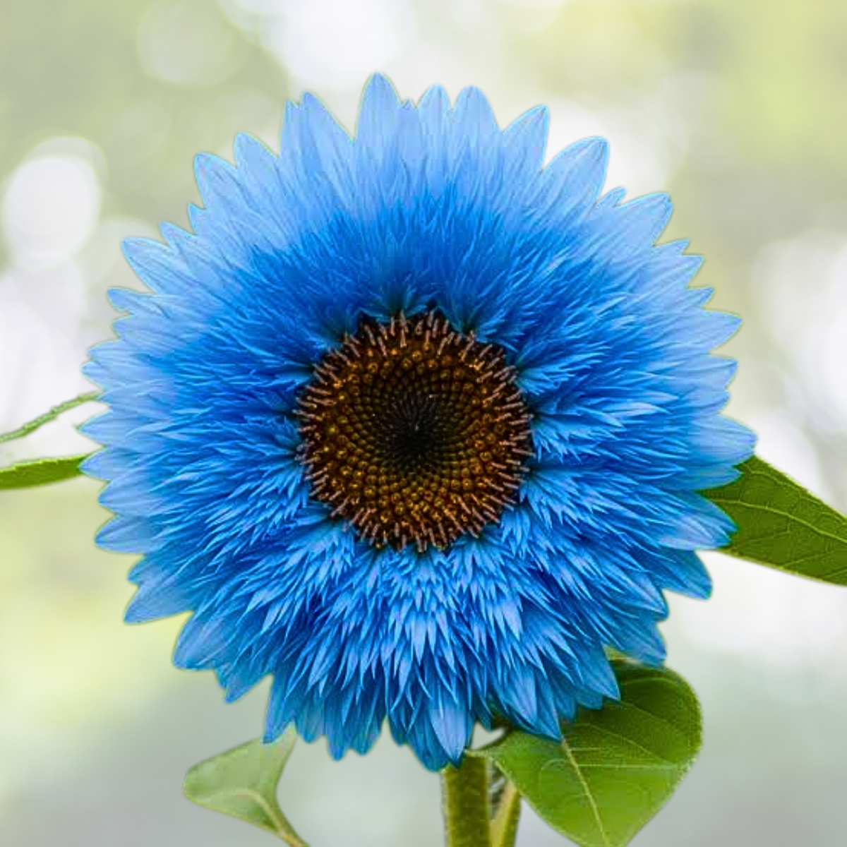 50pcs Blue Teddy Bear Sunflower Seeds - Stunning Annual Blooms for Garden - Helianthus annuus