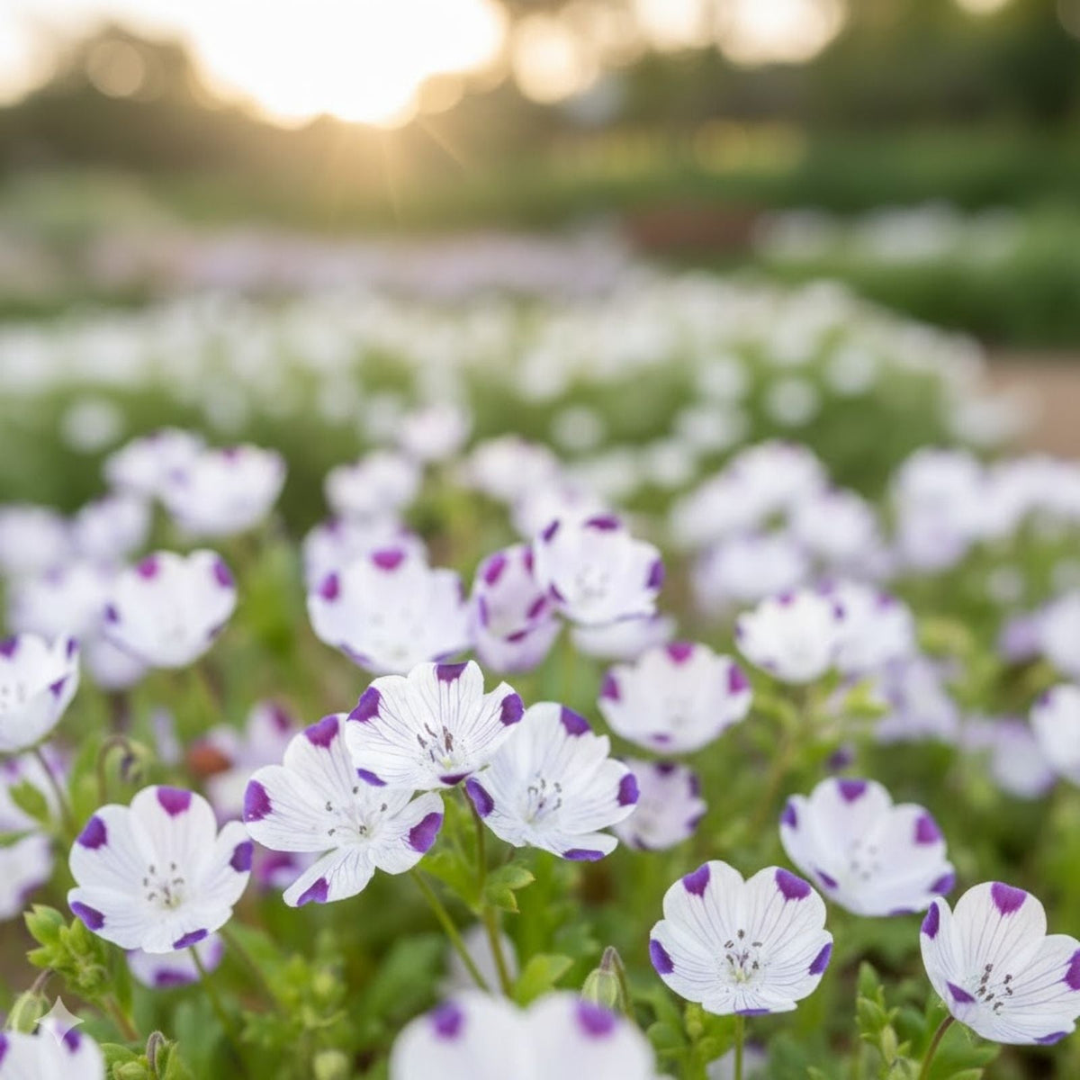 Five Spot Flower Seeds 500 Count – Blue and White Blooms – Nemophila Maculata – Wildflower Seeds for Garden, Landscaping, and Pollinator Gardens