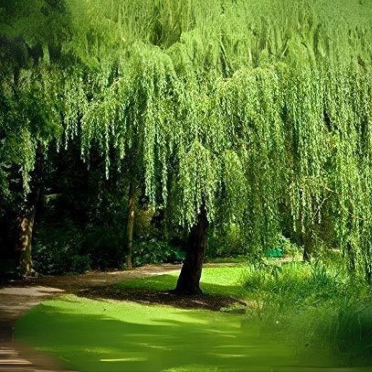 Weeping Willow Cuttings - 4 Bright Green Rooted Cuttings - Salix babylonica - Wisconsin Grown