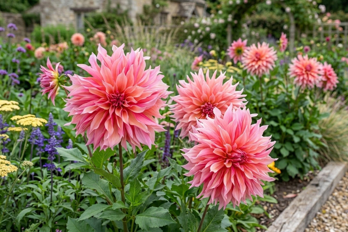 Dinnerplate Dahlia Bulb Clump - LABYRINTH Variety, Luxurious Blooms, Dahlia pinnata, Easy to Grow Garden Flowers