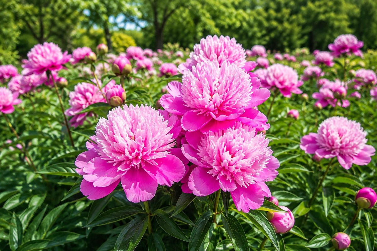 Peony Bulb Root - Edulis Superba - Rosy Pink White Double Blooms - Paeonia lactiflora - Live Plant for Garden & Floral Arrangements