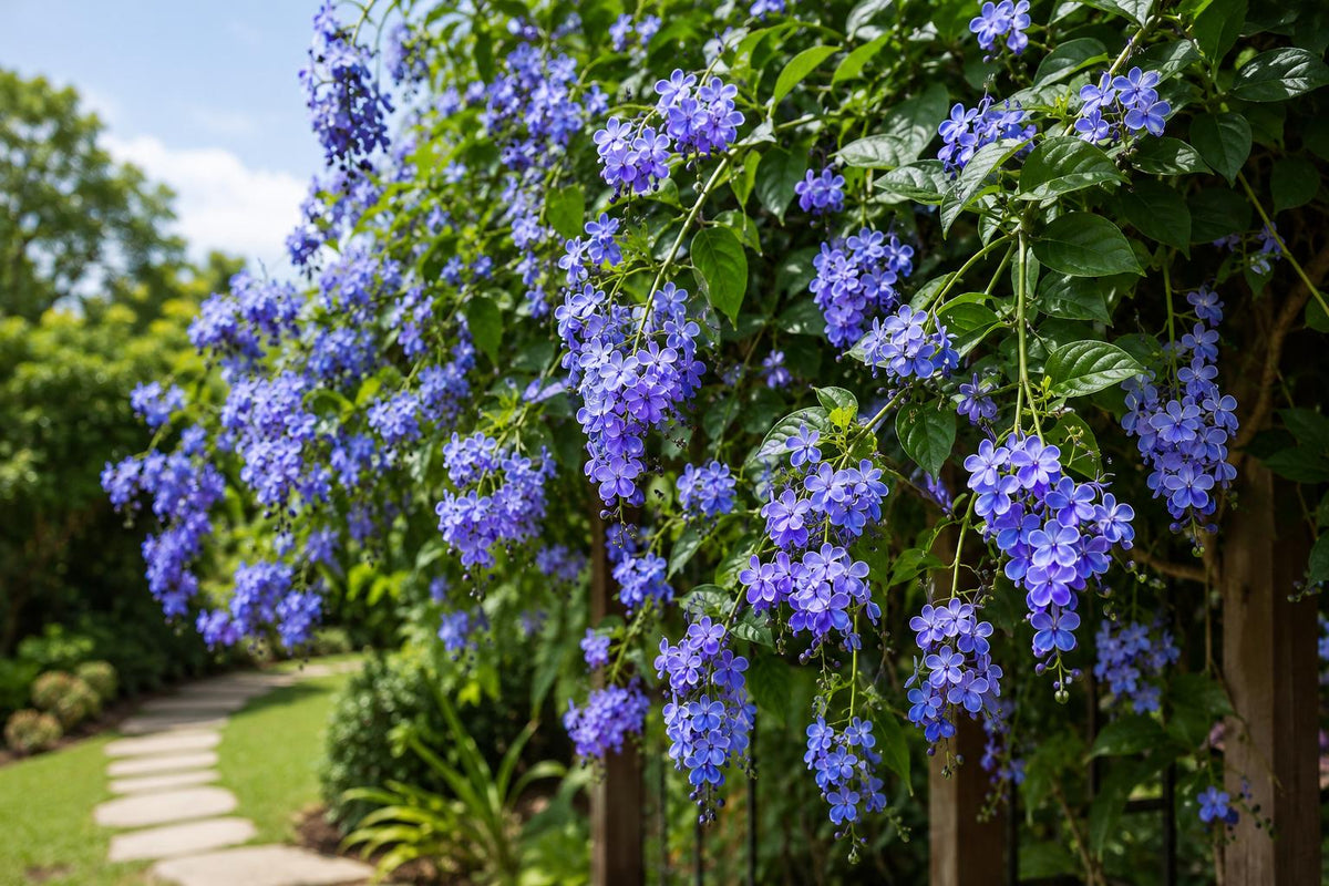 Blue Butterfly Bush Starter Plant - Blue Wings - Clerodendrum Ugandense - Attracts Pollinators - Vibrant Blue Flowers