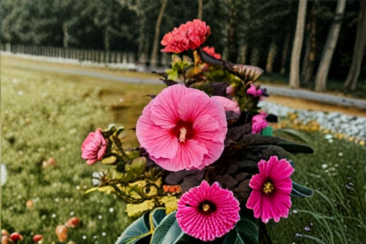 Dinnerplate Hibiscus Seeds - 10 Seeds, Large Flowering Perennial, Hibiscus moscheutos, Pink/Red/White Blooms for Garden Beds