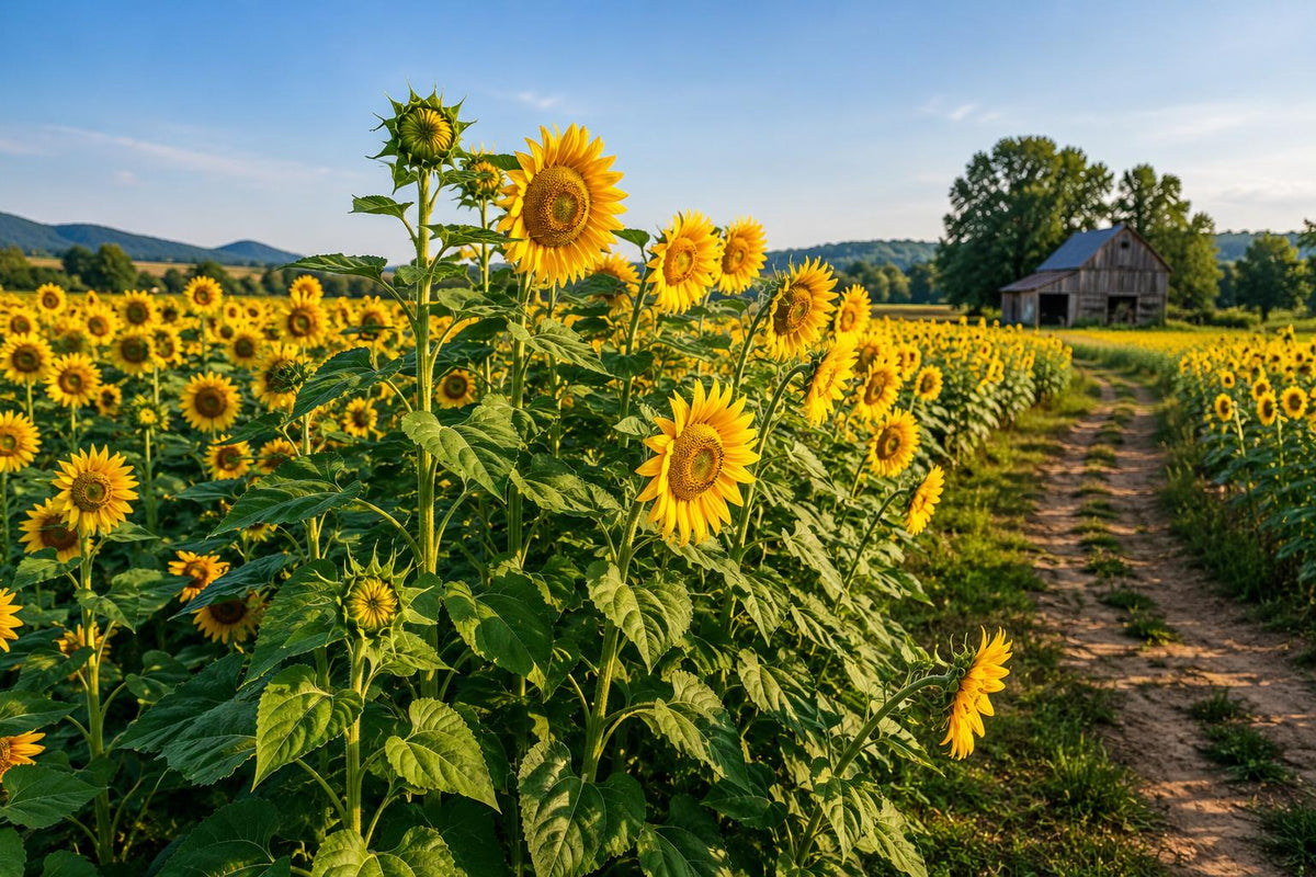 Giant Mammoth Russian Sunflower Seeds - Heirloom Helianthus annuus for Tall, Bright Yellow Flowers & Edible Seeds