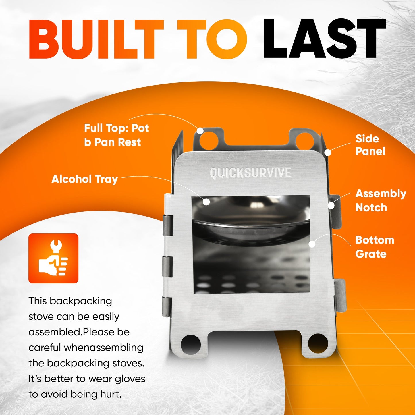 Portable Mini Foldable Wood Burning Survival Stove by QUICKSURVIVE