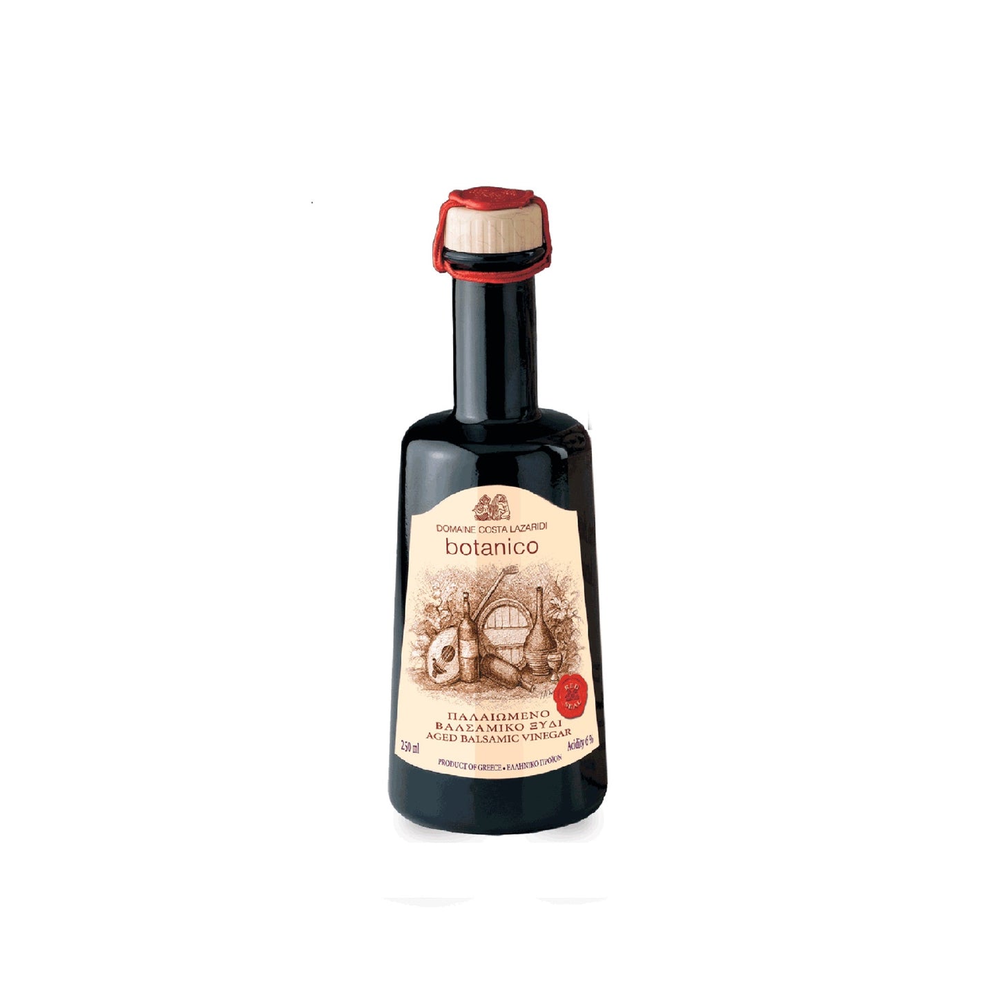 Organic Botanico Balsamic Vinegar - Aged 6 Years in Oak Barrels for Complex Aromas and Flavors - High in Antioxidants and Polyphenols for Improved Health and Well-Being, 8.45 fl oz by Alpha Omega Imports