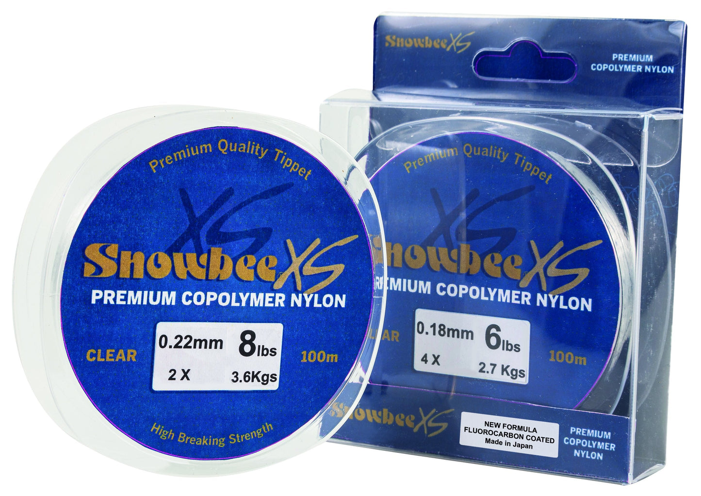 XS Fluorocarbon-Coated Copolymer Nylon, Clear, 100m by Snowbee USA
