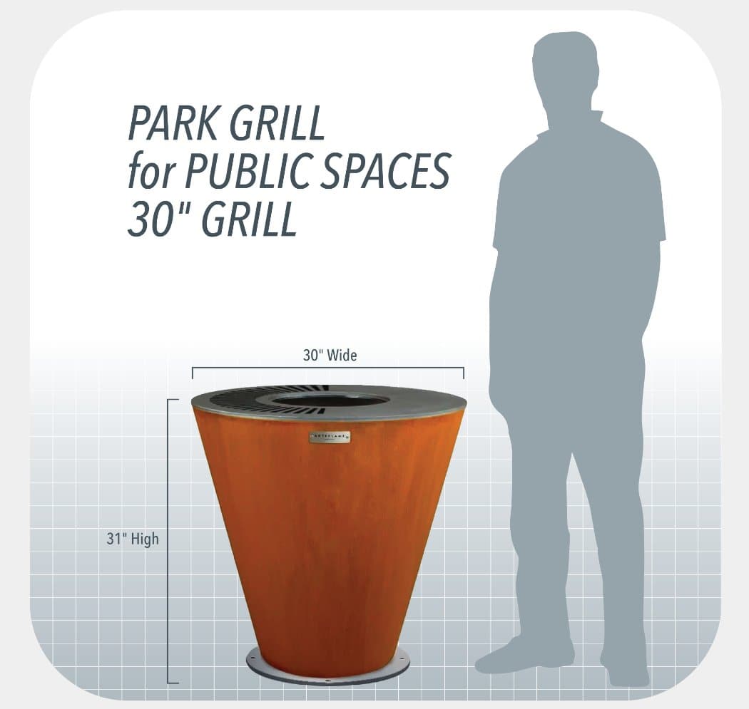 Park Grills For Public Spaces and High Traffic by Arteflame Outdoor Grills