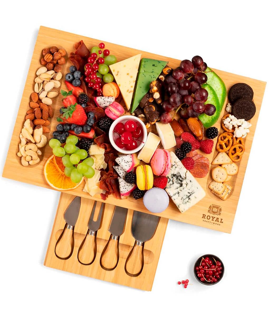 Cheese board with knives by Royal Craft Wood