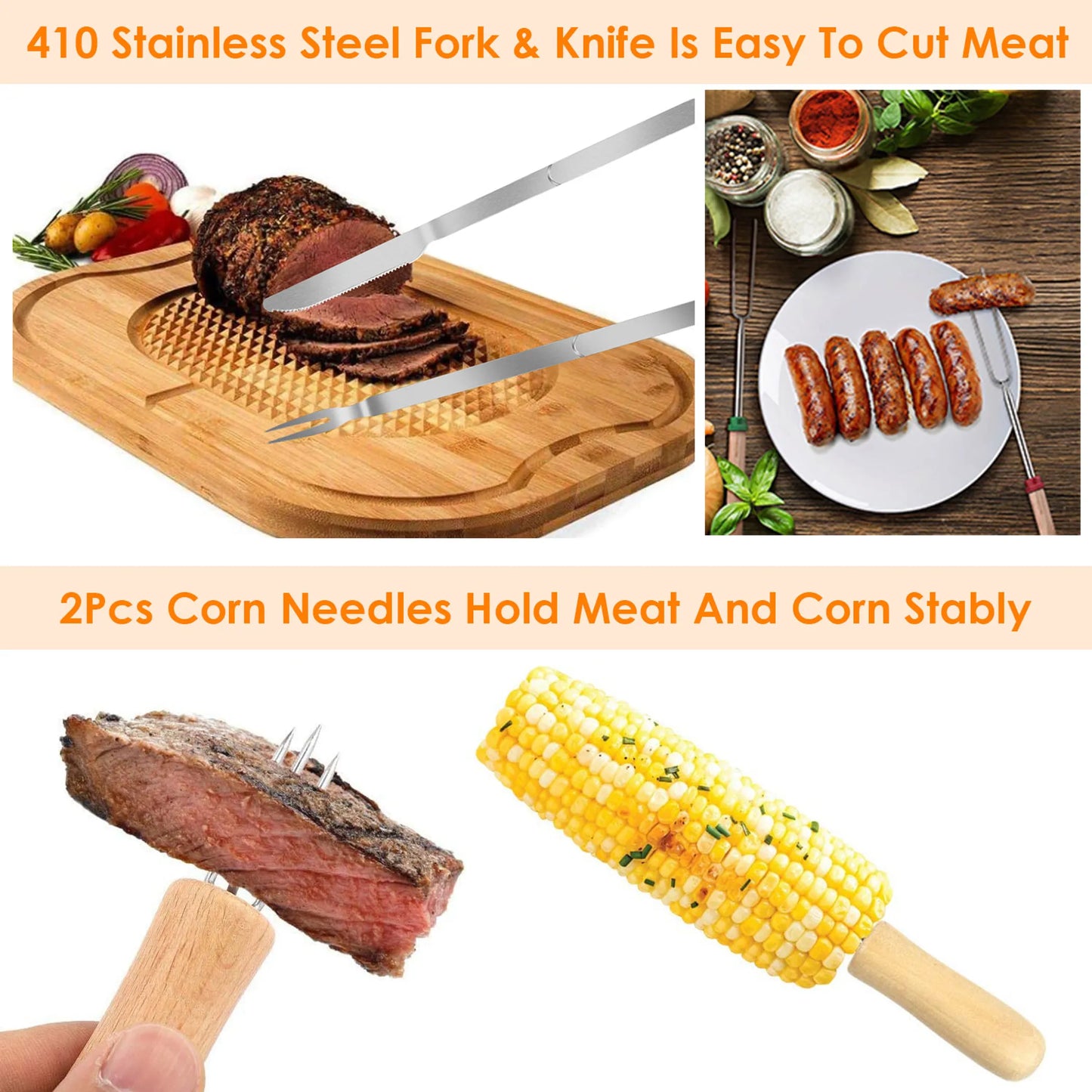 Stainless Steel Roasting Sticks Set