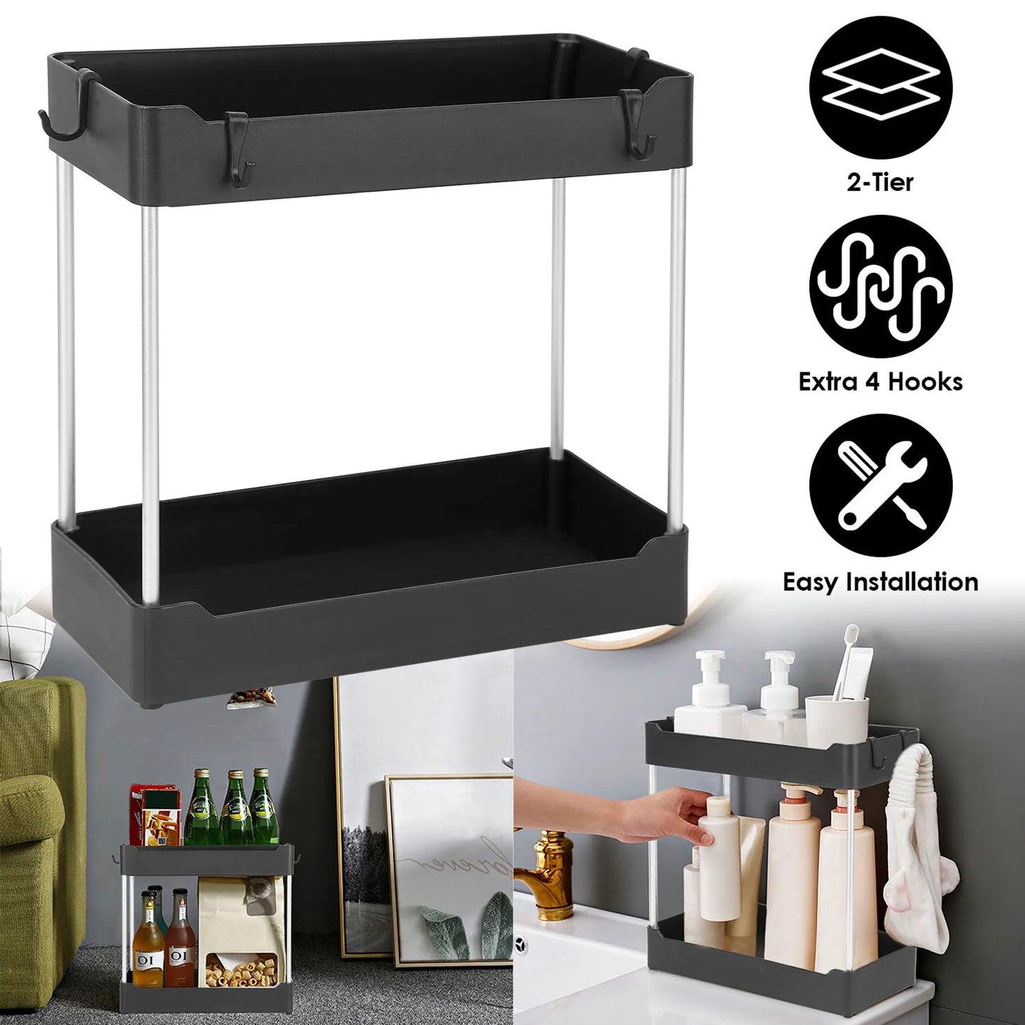 2-Tier Under Sink Shelf