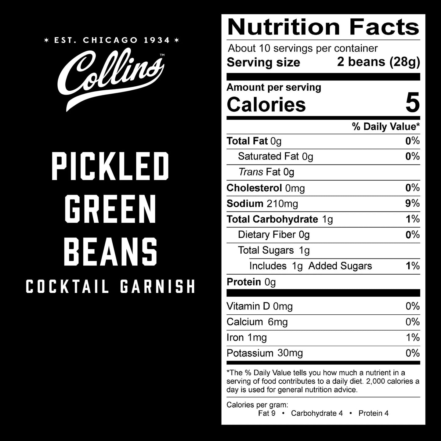 12 oz. Gourmet Pickled Green Beans by Collins