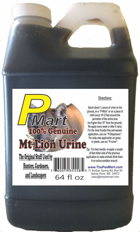 Mountain Lion Urine 64 oz Bulk Filler! by The Pee Mart