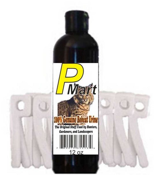 12 oz Genuine Bobcat Urine - P-Wick Combo. Save$$ by The Pee Mart