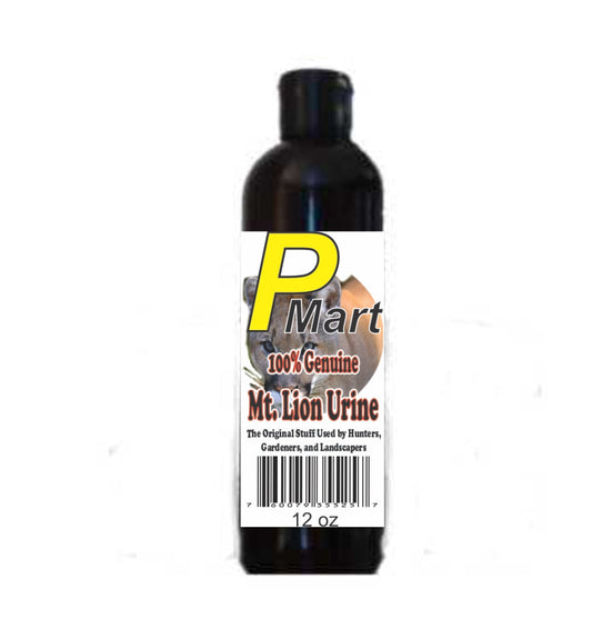 100% Real Mountain Lion Urine - 12 oz by The Pee Mart