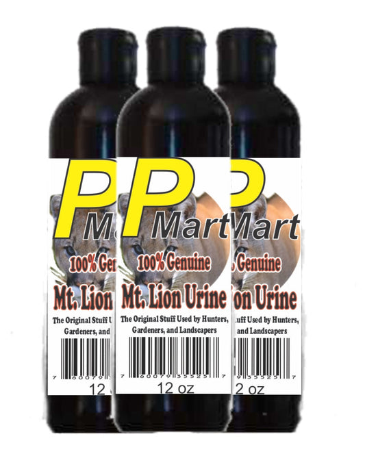 Mt Lion 3 Pack 12oz Squeeze Bottles. Save $$ by The Pee Mart