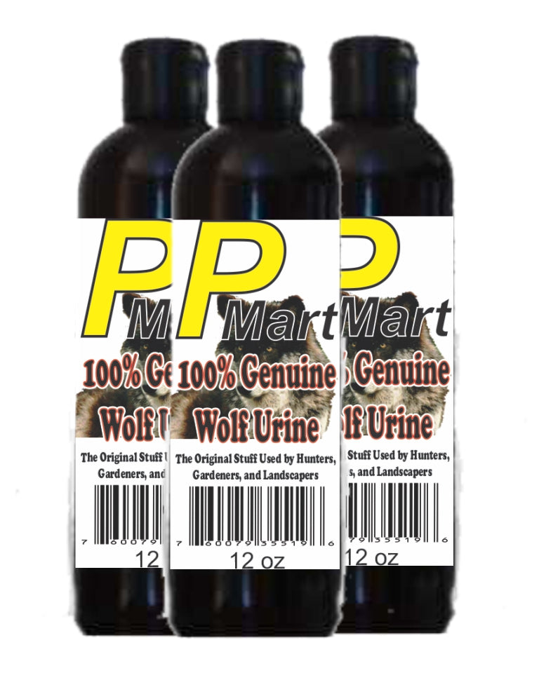 Wolf 3 Pack 12oz Squeeze Bottles. Save $$ by The Pee Mart