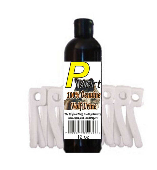 12oz Genuine Wolf Urine - P-Wick Combo. Save$$! by The Pee Mart