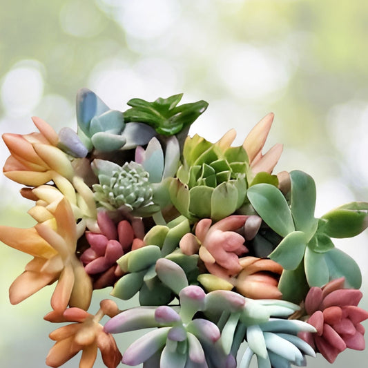 Colorful Succulent Cuttings Set - Assorted Varieties - Healthy Rosette Succulents for DIY Plant Projects