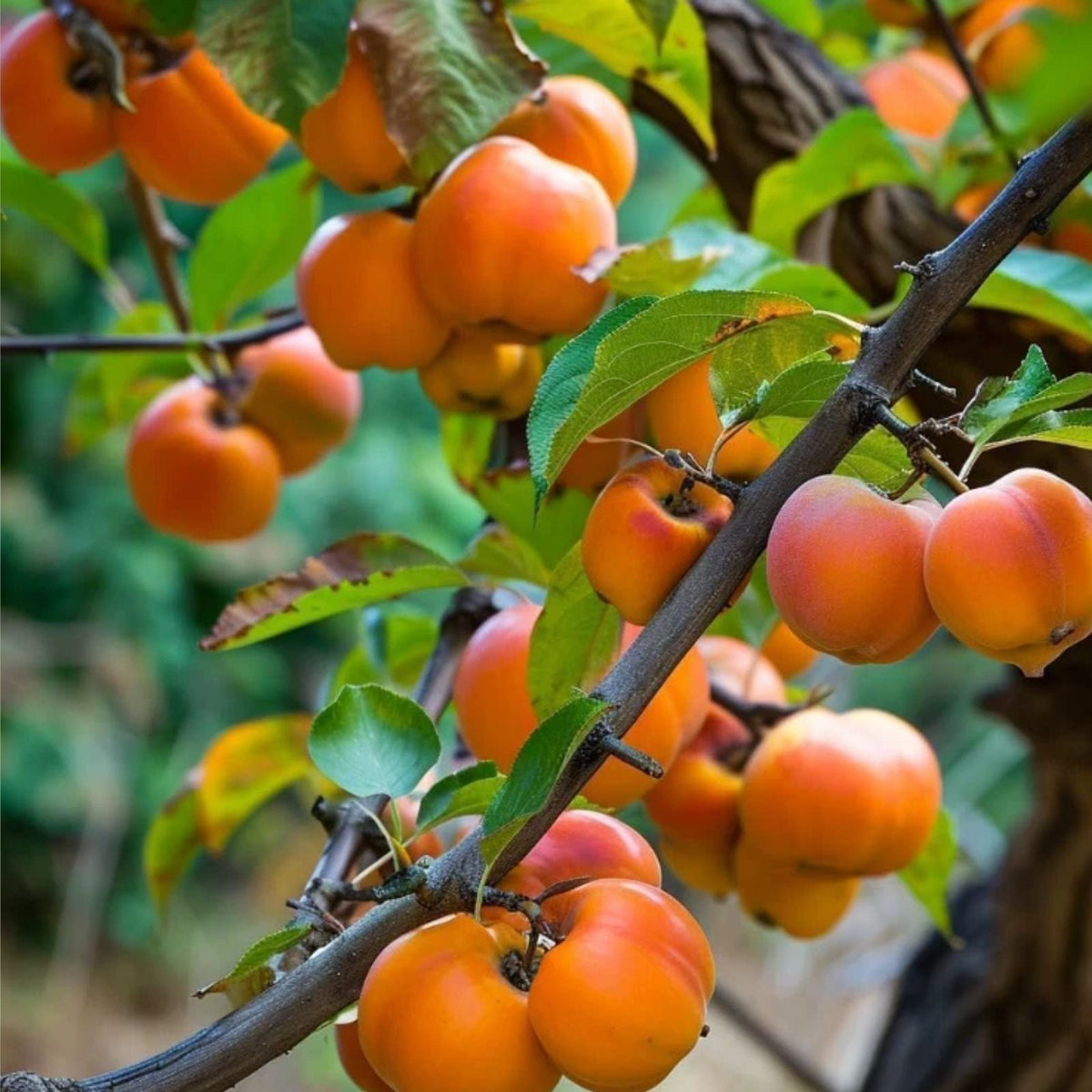 American Persimmon Tree Live Plant 6 12" in Quart Pot Cold Hardy Seedling Diospyros virginiana