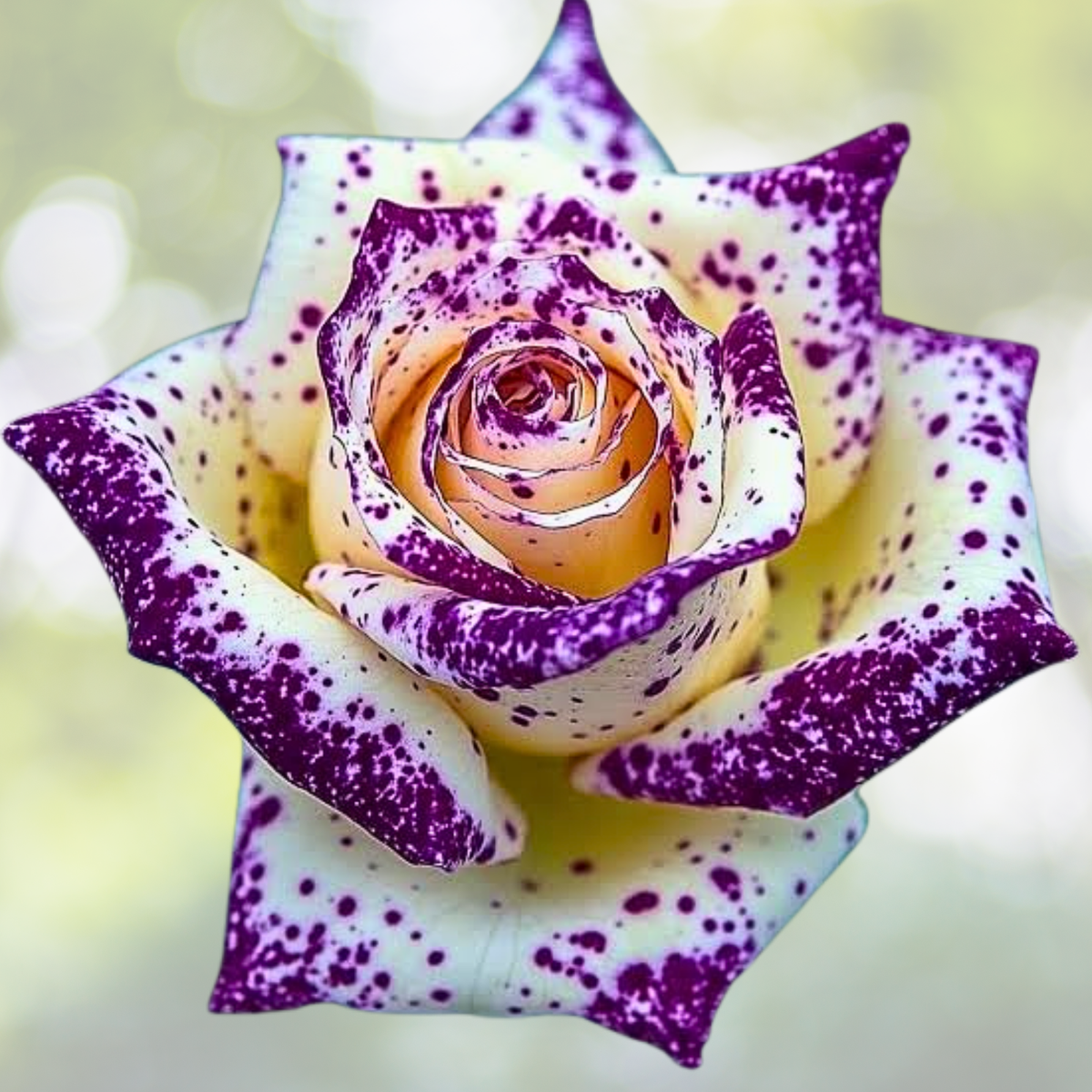Rose Seeds - 20 Pack - Speckled Purple & White Striped Blooms - Unique Garden Flowers - Rosa spp.