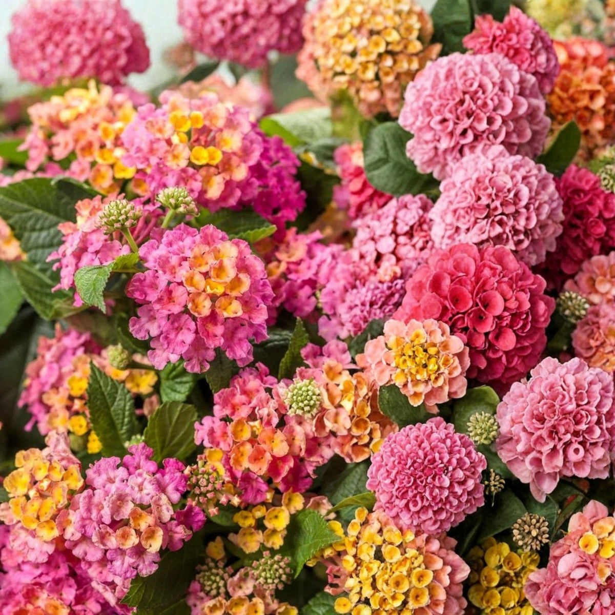 Lantana Plant 6 in Pot Pink Yellow Flowers Lantana camara Drought-Tolerant Ornamental Shrub for Gardens and Containers
