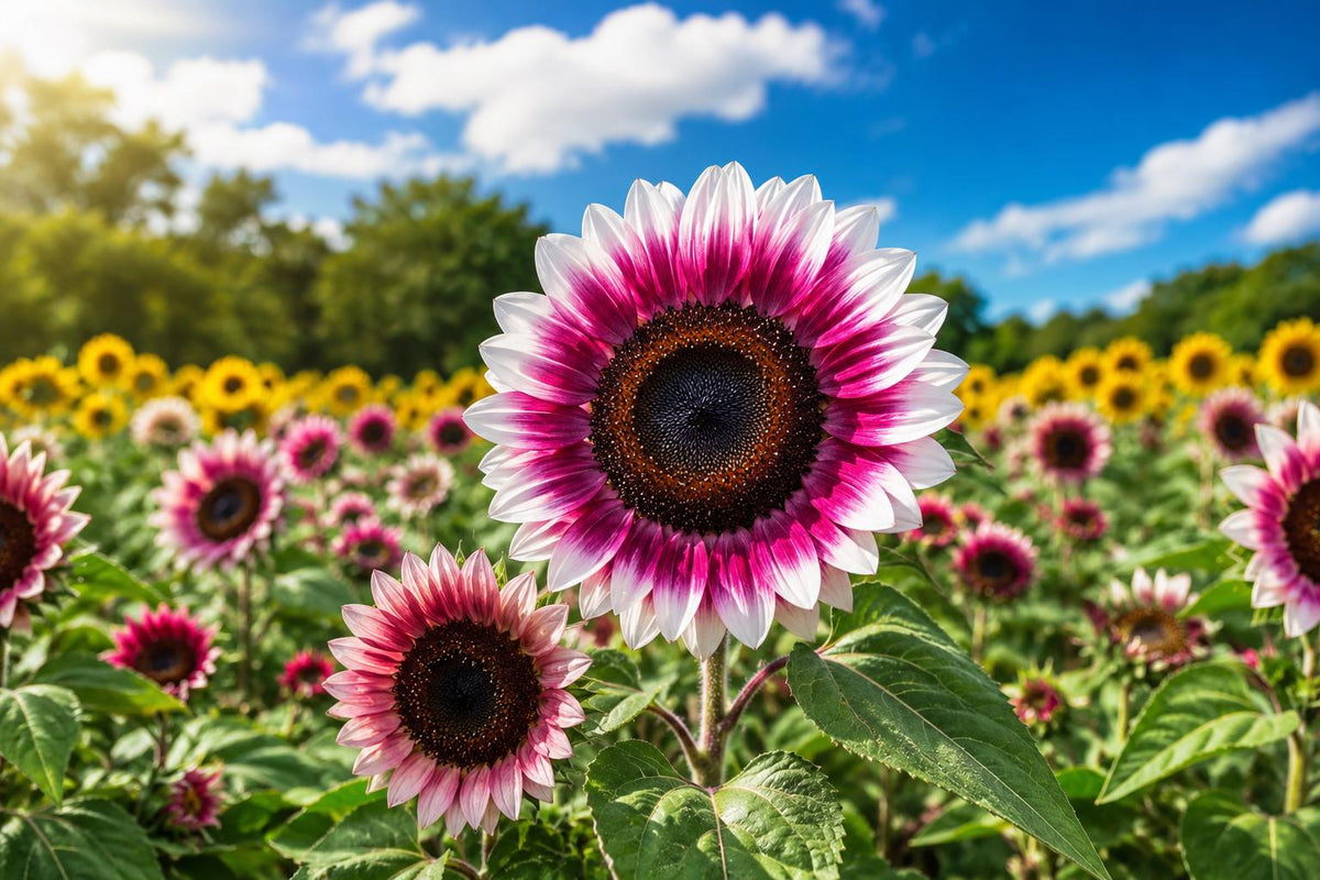 Giant Teddy Bear Sunflower Seeds - 50pcs - Helianthus annuus - Unique Yellow Blooms for Easy Gardening and Pollinator Attraction