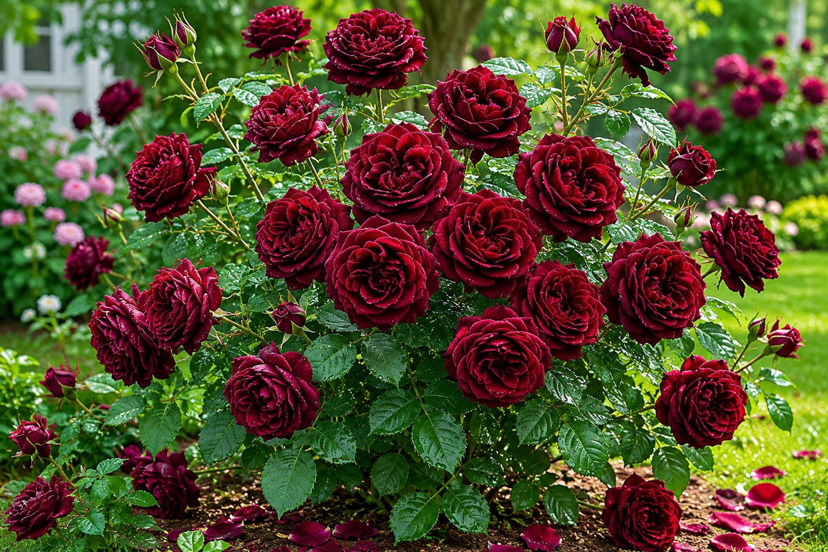 Black Velvet Rose Seeds - 50 Premium Rosa 'Black Velvet' Dark Blooms for Garden, Container, Landscape