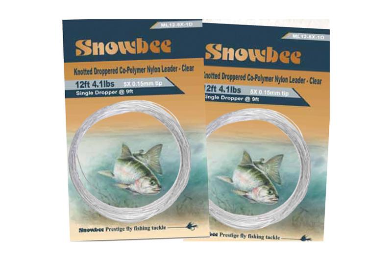 Knotted Droppered Leaders (Monofilament Knotted Leaders with Droppers) by Snowbee USA