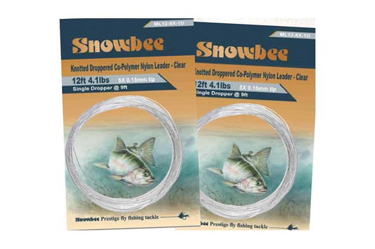 Knotted Droppered Leaders (Monofilament Knotted Leaders with Droppers) by Snowbee USA