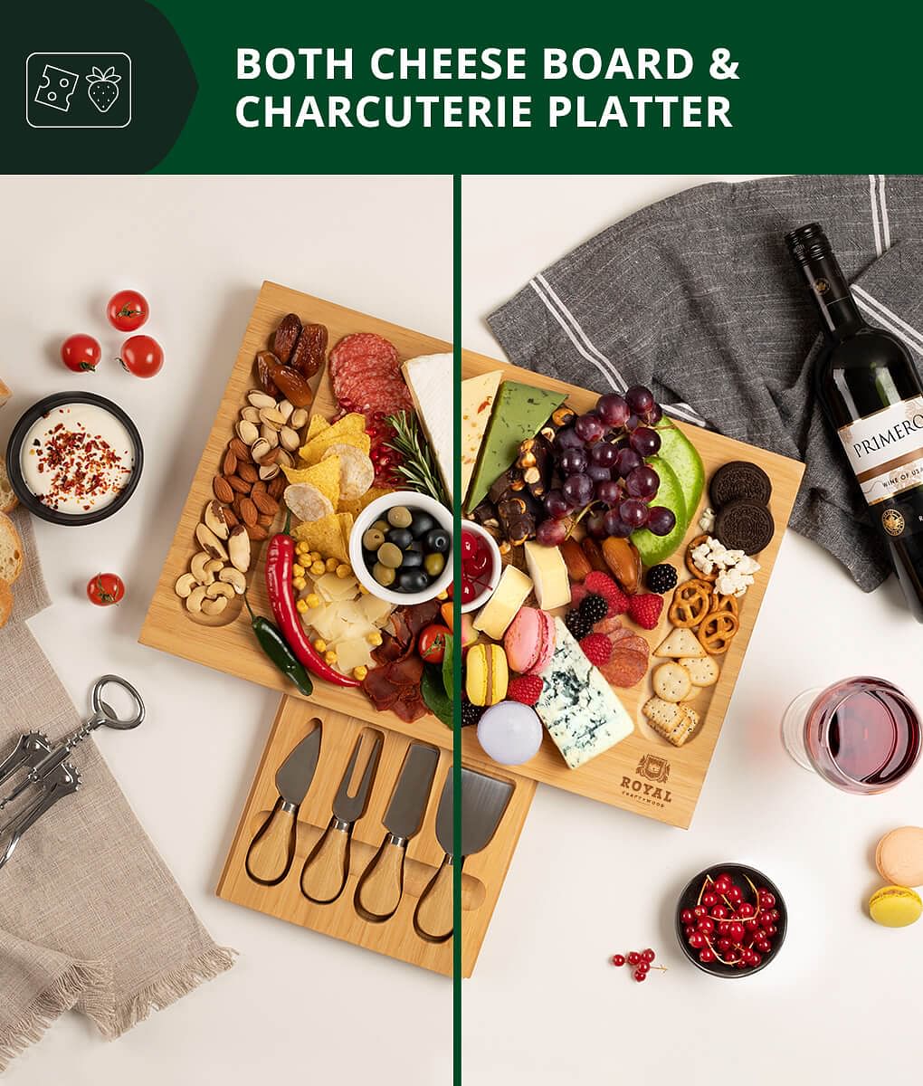 Cheese board with knives by Royal Craft Wood
