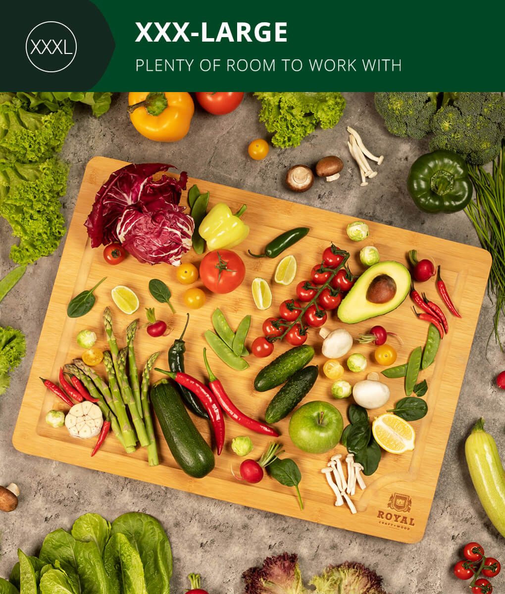 Extra Large Cutting Board 24×18" by Royal Craft Wood