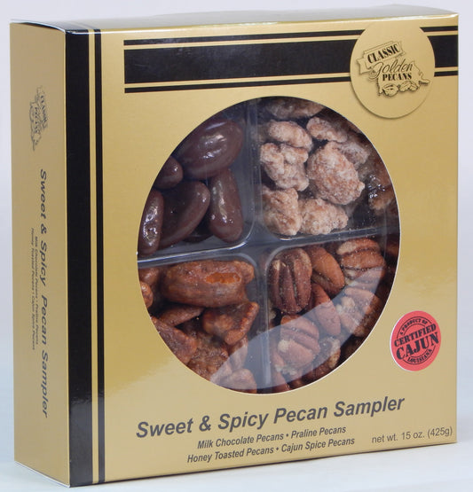Sweet and Spicy Pecan Sampler by Classic Golden Pecans