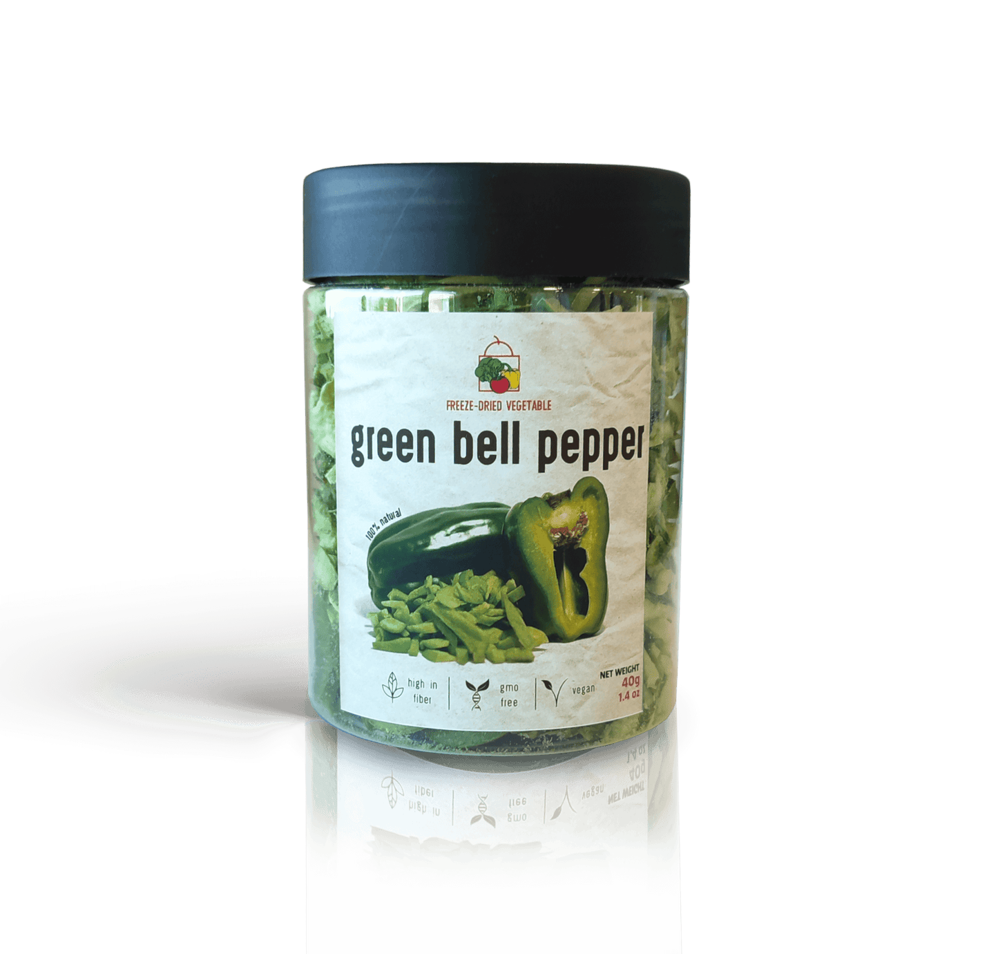 Freeze Dried Green Bell Peppers by The Rotten Fruit Box