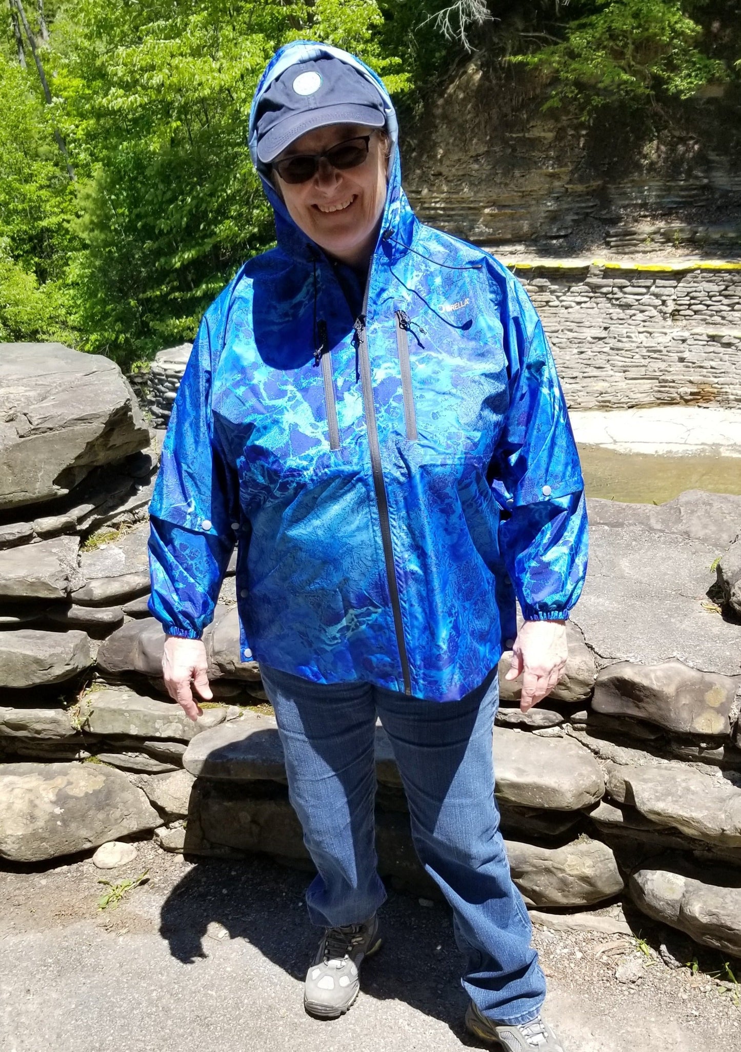 Brella 2015 Blue Unisex Rain Jacket by The Brella Nation