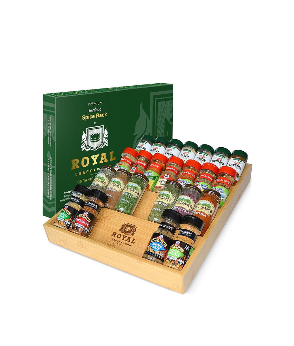 Drawer spice rack organizer 17x13 by Royal Craft Wood