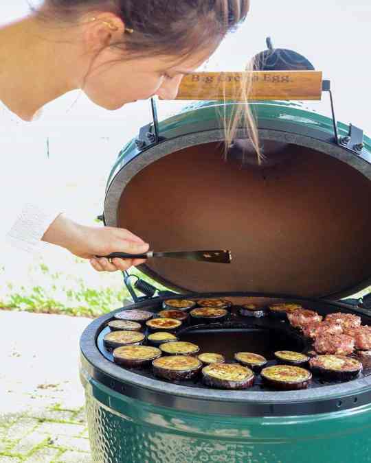 Green Egg Style / Kamado Style Griddle With Grill Grate Combination Insert by Arteflame Outdoor Grills