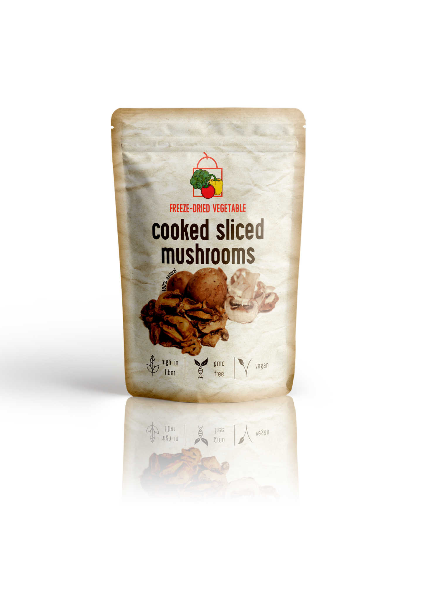 Freeze Dried Sliced Mushrooms (Cooked) by The Rotten Fruit Box