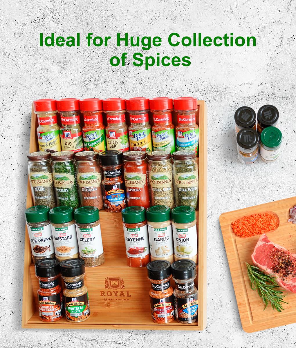 Drawer spice rack organizer 17x13 by Royal Craft Wood