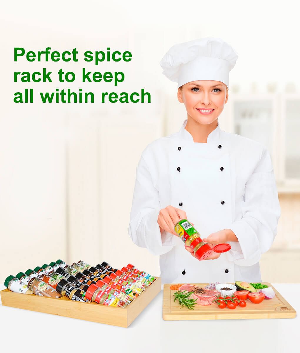 Drawer spice rack organizer 17x13 by Royal Craft Wood