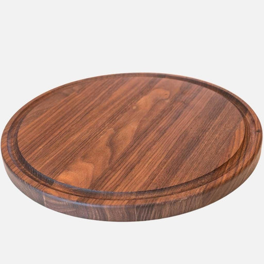 Small Round Walnut Charcuterie Board by Virginia Boys Kitchens