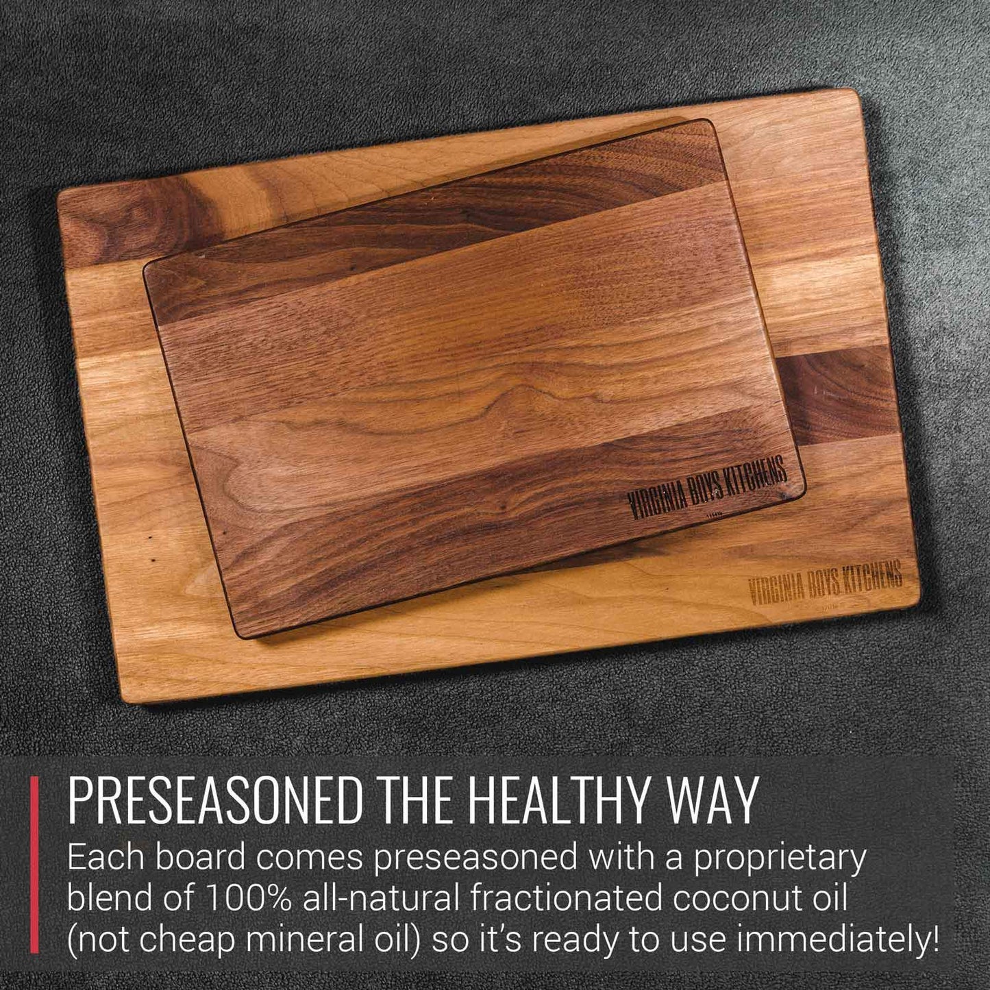 Medium Walnut Wood Cutting Board by Virginia Boys Kitchens