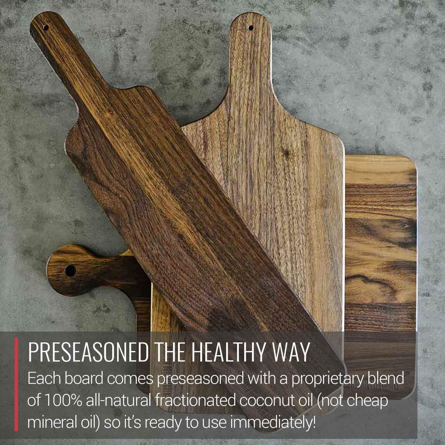 4 x 20 Walnut Cutting Board and Bread Paddle with Handle by Virginia Boys Kitchens